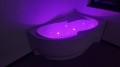 Badewanne Wela 150x100 cm rechts mit LED Beleuchtung Unterwasserbeleuchtung Eckbadewanne + Siphon Viega (id: 1912)