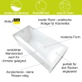 Badewanne mit Isolierung Linda 150x75 cm Thermobadewanne ecoThermoPro Acrylwanne Rechteck + Siphon Viega (id: 1917)