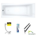 Badewanne mit Isolierung Linda 150x75 cm Thermobadewanne ecoThermoPro Acrylwanne Rechteck + Siphon Viega (id: 1917) ohne Verkleidung