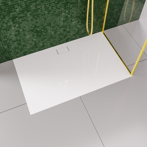 Duschwanne flache Duschtasse 150x90 x 4,5 cm Zero Duschplatte bodengleich + Siphon