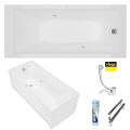 Badewanne Tami 140x70 cm mit LED Beleuchtung Unterwasserbeleuchtung Rechteck (id: 1972)