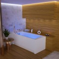 Badewanne Tami 140x70 cm mit LED Beleuchtung Unterwasserbeleuchtung Rechteck (id: 1972)