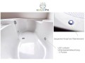 Badewanne Tami 140x70 cm mit LED Beleuchtung Unterwasserbeleuchtung Rechteck (id: 1972)