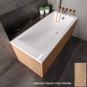 Badewanne Tami 160x70 cm Styropor optional Fliesen Holz Muster Acrylwanne Rechteck