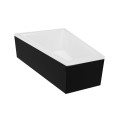 Badewanne Eckbadewanne 170x125 cm links Intima Duo schwarze Schürze Bambusablage 2 x Kopfkissen (id: 1983)