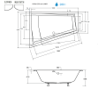 Badewanne 180x125 cm links Intima Duo schwarze Schürze Eckbadewanne Bambusablage 2 x Kopfkissen Eckbadewanne (id: 1984)