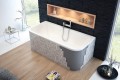 Vorwand Badewanne Acrylwanne 180x85 cm Arana + Ablaufgarnitur (id: 1990)