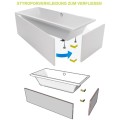 große Badewanne für Zwei 190x120 cm Crown Rechteck Duowanne Eckbadewanne (id: 1775)