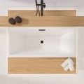 Badewanne Acrylwanne 180x80 cm Heaven SLIM Rechteck + Siphon: weiß / chrom / gold / schwarz (id: 1994)