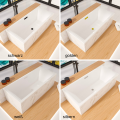 Badewanne Acrylwanne 180x80 cm Heaven SLIM Rechteck + Siphon: weiß / chrom / gold / schwarz (id: 1994)