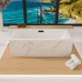 Badewanne Acrylwanne 180x80 cm Heaven SLIM Rechteck + Siphon: weiß / chrom / gold / schwarz (id: 1994)