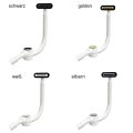 Badewanne Acrylwanne 180x80 cm Heaven SLIM Rechteck + Siphon: weiß / chrom / gold / schwarz (id: 1994)