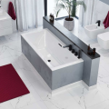 Badewanne Acrylwanne 180x80 cm Heaven SLIM Rechteck + Siphon: weiß / chrom / gold / schwarz (id: 1994)