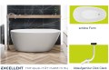 freistehende Badewanne 160x75 cm Olia Acrylwanne Standbadewanne (id: 1996)
