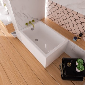 Badewanne Acrylwanne 100x70 cm Marella + Ablauf Viega
