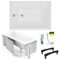 Badewanne Acrylwanne 100x70 cm Marella + Ablauf Viega (id: 1999) Styroporverkleidung