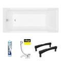 Badewanne Acrylwanne 160x70 cm Savia + Ablauf Viega (id: 2007) ohne Verkleidung