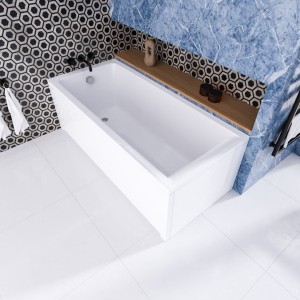 Badewanne Acrylwanne 170x70 cm Savia + Ablauf Viega
