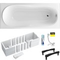 Badewanne Acrylwanne 150x70 cm Sekwana + Ablauf Viega (id: 2017) Wannenträger