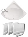 Badewanne Eckwanne Standard 140 x 140 cm Styroporverkleidung