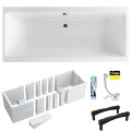Badewanne Acrylwanne 150x75 cm Pryzmat + Ablauf Viega (id: 2022) Wannenträger