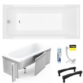 Badewanne Acrylwanne 170x70 cm Savia + Ablauf Viega (id: 2008) Styroporverkleidung