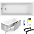 Badewanne Acrylwanne 160x70 cm Marella + Ablauf Viega (id: 2013) Styroporverkleidung