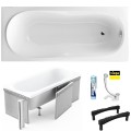 Badewanne Acrylwanne 170x75 cm Sekwana + Ablauf Viega (id: 2020) Styroporverkleidung