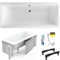 Badewanne Acrylwanne 190x90 cm Pryzmat + Ablauf Viega (id: 2026) Styroporverkleidung