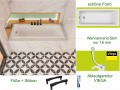 Badewanne 150x70 cm Marella Slim niedriger Rand+ Ablauf Viega (id: 2028)