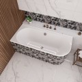 Badewanne Eckwanne 170x75 cm Oceana Side links für Zwei + Ablauf Viega (id: 2032)