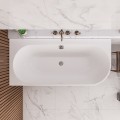 Badewanne Eckwanne 170x75 cm Oceana Side links für Zwei + Ablauf Viega (id: 2032)