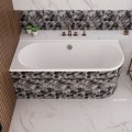 Badewanne Eckwanne 170x75 cm Oceana Side links für Zwei + Ablauf Viega (id: 2032)