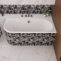 Badewanne Eckwanne 170x75 cm Oceana Side rechts für Zwei + Ablauf Viega (id: 2033)