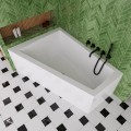 Badewanne Eckbadewanne 180 x 130 cm Sfera Maxi links für zwei Personen (id: 2034)