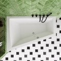 Badewanne Eckbadewanne 180 x 130 cm Sfera Maxi links für zwei Personen (id: 2034)