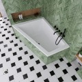 Badewanne Eckbadewanne 180 x 130 cm Sfera Maxi links für zwei Personen (id: 2034)