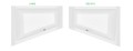 Badewanne Eckbadewanne 180 x 130 cm Sfera Maxi links für zwei Personen (id: 2034)