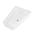 Badewanne Eckbadewanne 180 x 130 cm Sfera Maxi rechts für zwei Personen + schwarze Kopfkissen (id: 2038)
