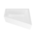 Badewanne Eckbadewanne 180 x 130 cm Sfera Maxi rechts für zwei Personen + schwarze Kopfkissen (id: 2038)