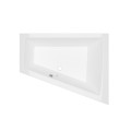 Badewanne Eckbadewanne 180 x 130 cm Sfera Maxi rechts für zwei Personen + schwarze Kopfkissen (id: 2038)