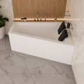 Badewanne Eckbadewanne 180 x 130 cm Sfera Maxi rechts für zwei Personen + schwarze Kopfkissen (id: 2038)