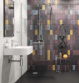 Set Duschsystem Handbrause Armatur Dusche Regendusche Stange GLAD Rain chrom (id: 2050)