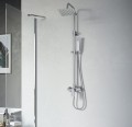 Set Duschsystem Handbrause Armatur Dusche Regendusche Stange GLAD Rain chrom (id: 2050)