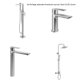 Set Duschsystem Handbrause Armatur Dusche Regendusche Stange GLAD Rain chrom (id: 2050)