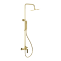 Set Duschsystem Handbrause Armatur Dusche Regendusche Stange GLAD Rain gold (id: 2051)
