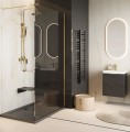 Set Duschsystem Handbrause Armatur Dusche Regendusche Stange GLAD Rain gold (id: 2051)