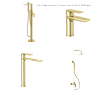 Set Duschsystem Handbrause Armatur Dusche Regendusche Stange GLAD Rain gold (id: 2051)