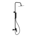 Set Duschsystem Handbrause Armatur Dusche Regendusche Stange GLAD Rain schwarz (id: 2052)