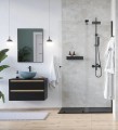 Set Duschsystem Handbrause Armatur Dusche Regendusche Stange GLAD Rain schwarz (id: 2052)